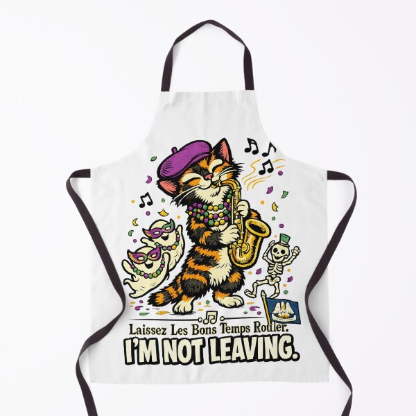 Item preview, Unbothered in Louisiana — Jazz Cat Mardi Gras Humor Gift designed and sold by Martin's_Design.