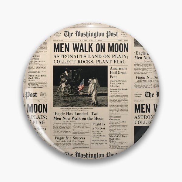 Item preview, Moon Landing: Breaking News designed and sold by Abeshinobi.