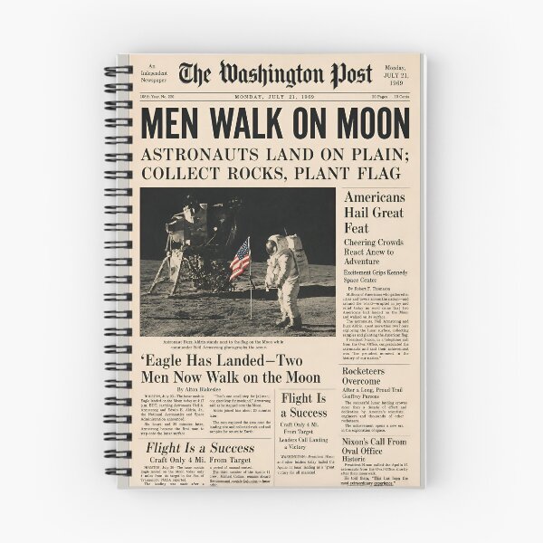 Item preview, Moon Landing: Breaking News designed and sold by Abeshinobi.