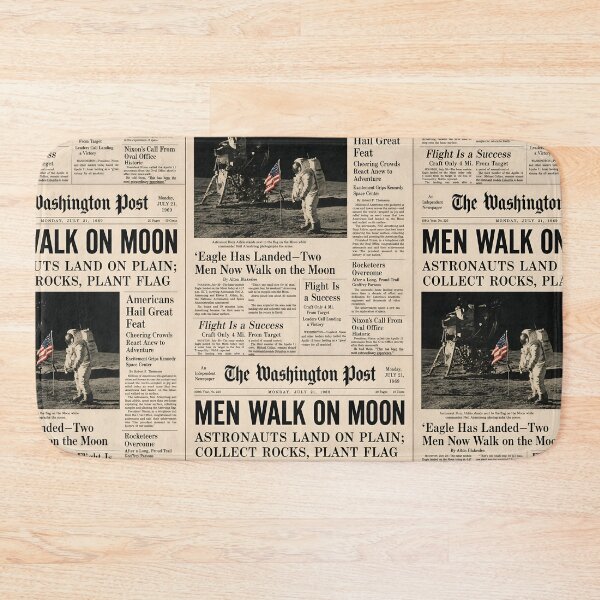 Item preview, Moon Landing: Breaking News designed and sold by Abeshinobi.
