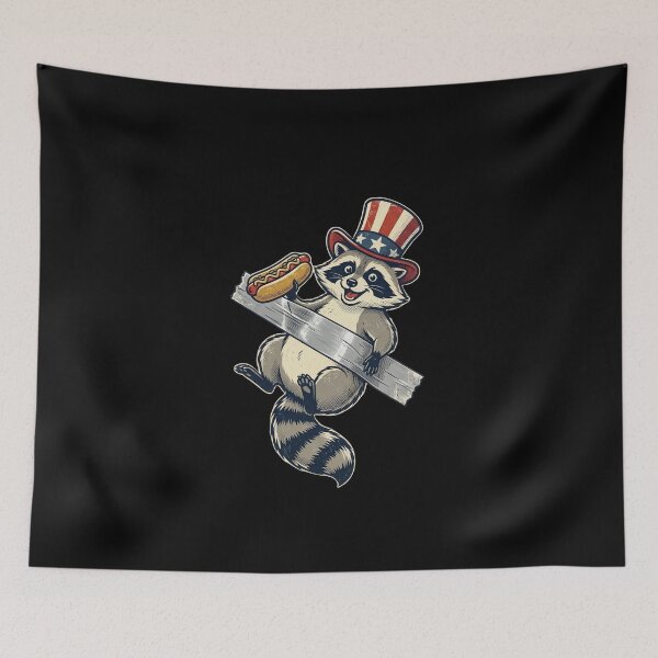 Item preview, Patriotic Raccoon America Fourth of July designed and sold by dudelinart.