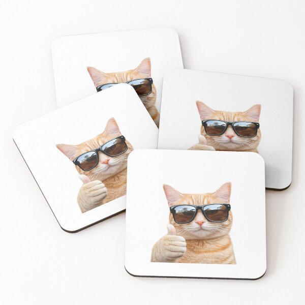 Item preview, Cool cat with thumbs up designed and sold by t-patterns.
