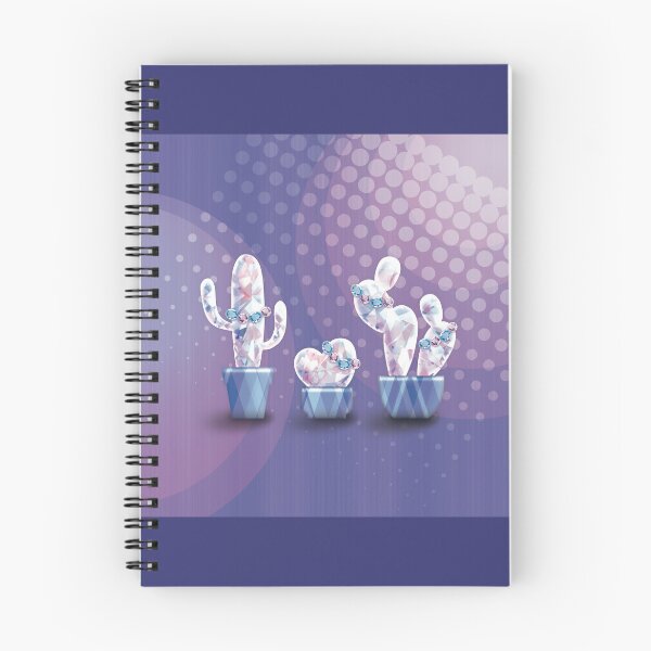 Item preview, 3 Gemstone Cacti with Purple Background [2] designed and sold by SideDishDesign.