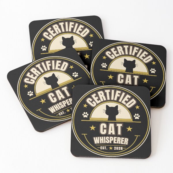 Item preview, Certified Cat Whisperer Funny Vintage Cat Lover Badge T-Shirt designed and sold by Uvclick.