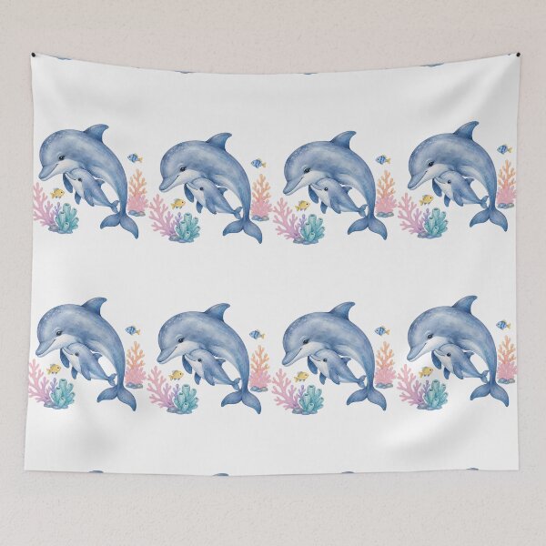 Item preview, Mother And Baby Dolphin Reef designed and sold by Passionread.