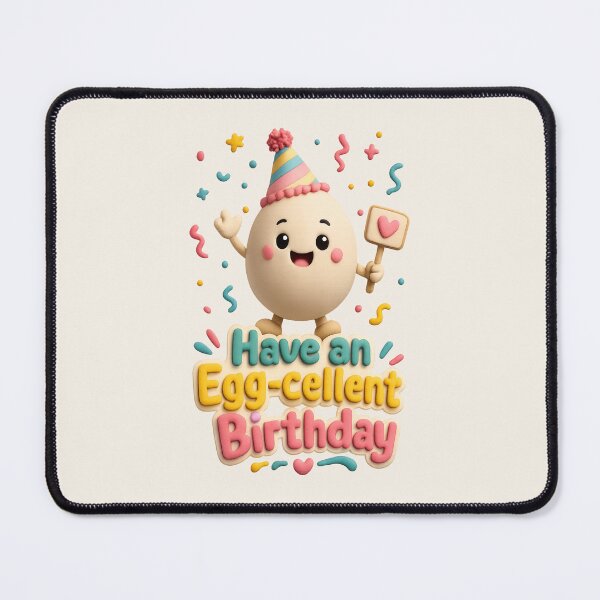 Item preview, Cute Egg Birthday Party - Have An Egg-cellent Birthday | Kawaii 3D Happy Birthday Art designed and sold by Moons Studio.