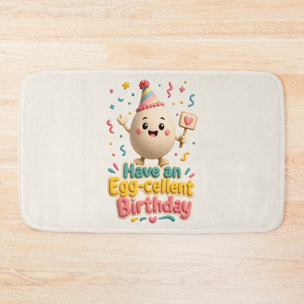 Item preview, Cute Egg Birthday Party - Have An Egg-cellent Birthday | Kawaii 3D Happy Birthday Art designed and sold by Moons Studio.