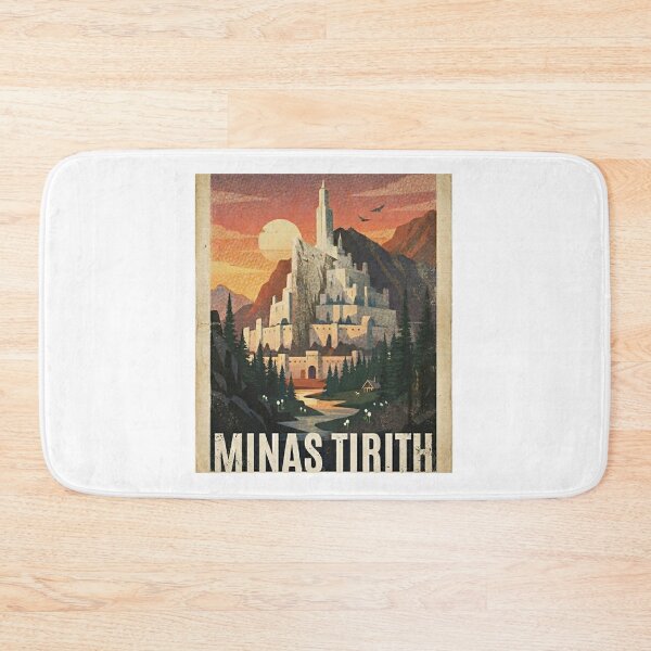 Item preview, Minas Tirith Vintage Travel Poster | Fantasy Kingdom Retro Art designed and sold by JRDG-Designs.