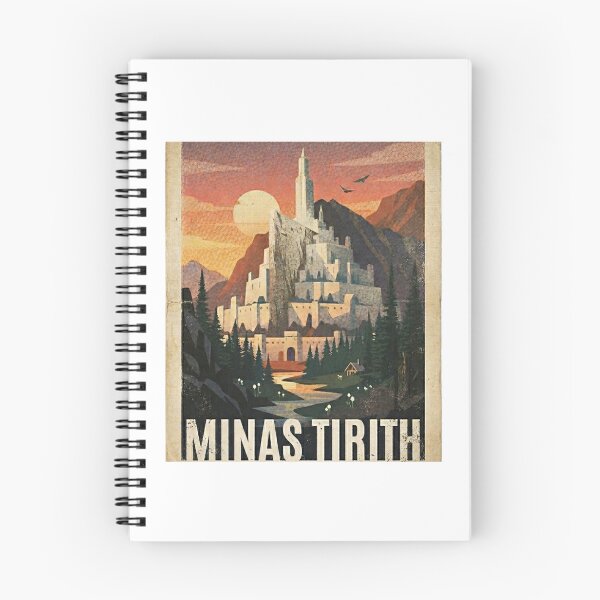 Item preview, Minas Tirith Vintage Travel Poster | Fantasy Kingdom Retro Art designed and sold by JRDG-Designs.