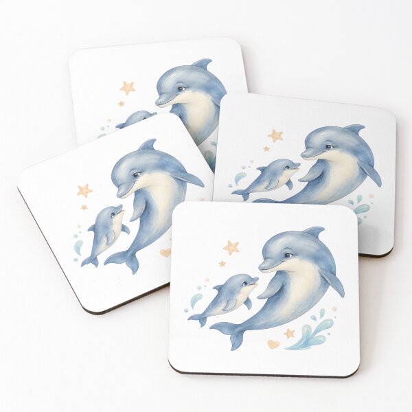 Item preview, Mother Dolphin Guiding Baby designed and sold by Passionread.