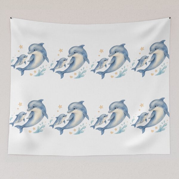 Item preview, Mother Dolphin Guiding Baby designed and sold by Passionread.