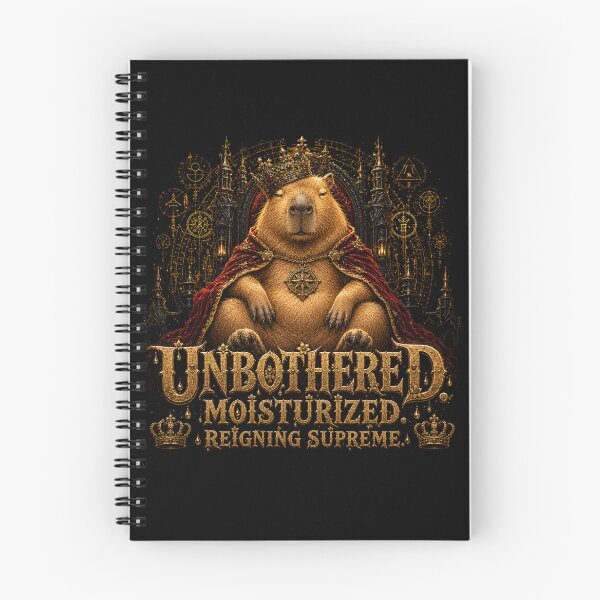 Item preview, Unbothered Moisturized Reigning Supreme Capybara Gothic Dark Fantasy T-Shirt designed and sold by Martin's_Design.