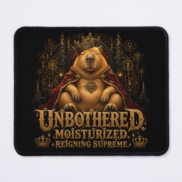 Item preview, Unbothered Moisturized Reigning Supreme Capybara Gothic Dark Fantasy T-Shirt designed and sold by Martin's_Design.