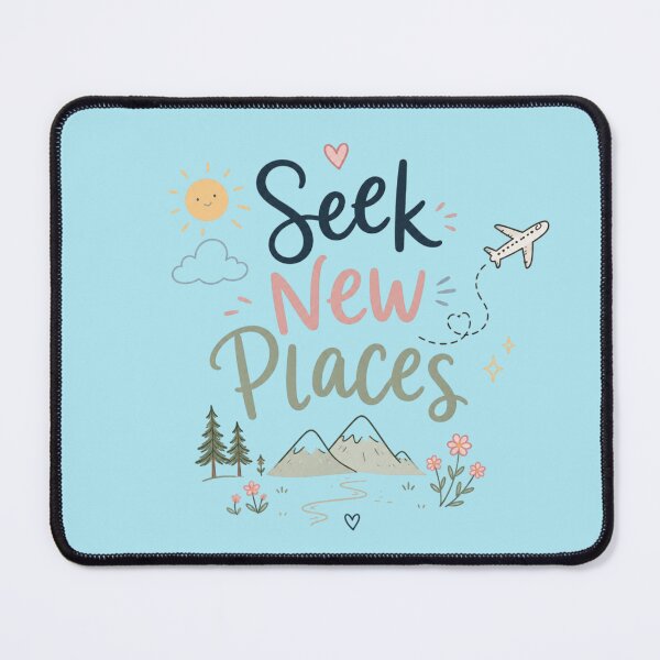 Item preview, Seek New Places Cute Travel Quote Design | Adventure Lover Aesthetic Wanderlust Typography designed and sold by Sanika arts .