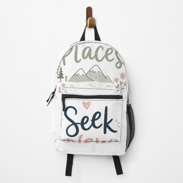 Item preview, Seek New Places Cute Travel Quote Design | Adventure Lover Aesthetic Wanderlust Typography designed and sold by Sanika arts .