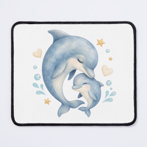 Item preview, Mother Dolphin Nuzzling Baby designed and sold by Passionread.