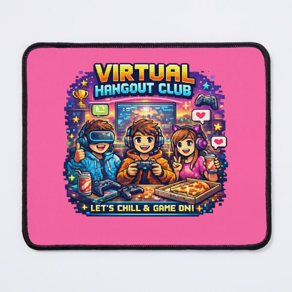 Item preview, Virtual Hangout Club VR Gaming Design | Rec Room Gamer Virtual Reality Quest Adventure VR Player Gift designed and sold by mocci10.