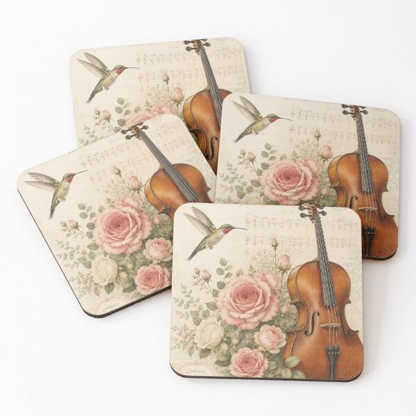 Item preview, Hummingbird Symphony Vintage Clippings Art designed and sold by LuluLeb.