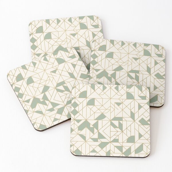 Item preview, Minimalist Geometric Seamless Pattern with Luxury Gold Line Art designed and sold by crackerflake.
