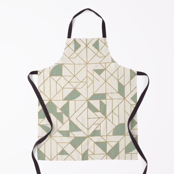 Item preview, Minimalist Geometric Seamless Pattern with Luxury Gold Line Art designed and sold by crackerflake.