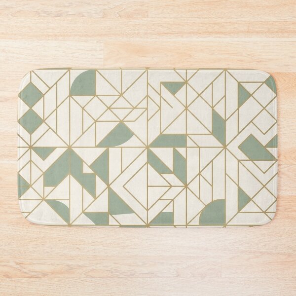 Item preview, Minimalist Geometric Seamless Pattern with Luxury Gold Line Art designed and sold by crackerflake.