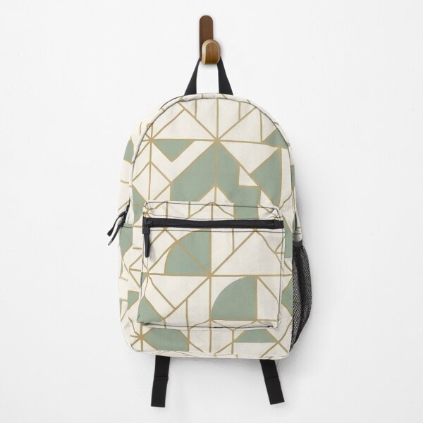 Item preview, Minimalist Geometric Seamless Pattern with Luxury Gold Line Art designed and sold by crackerflake.
