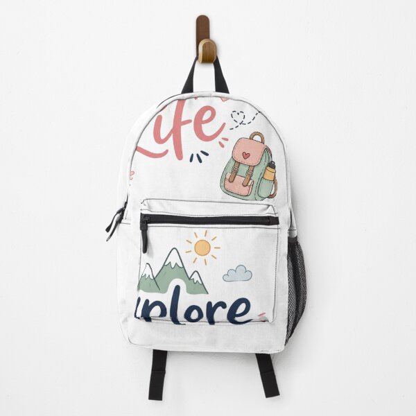 Item preview, Explore Life Cute Travel Adventure Quote Design | Pastel Wanderlust Illustration designed and sold by Sanika arts .