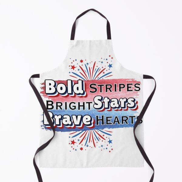 Item preview, Bold Stripes Bright Stars Brave Hearts — Patriotic 4th of July USA T-Shirt designed and sold by DonnaRaine.
