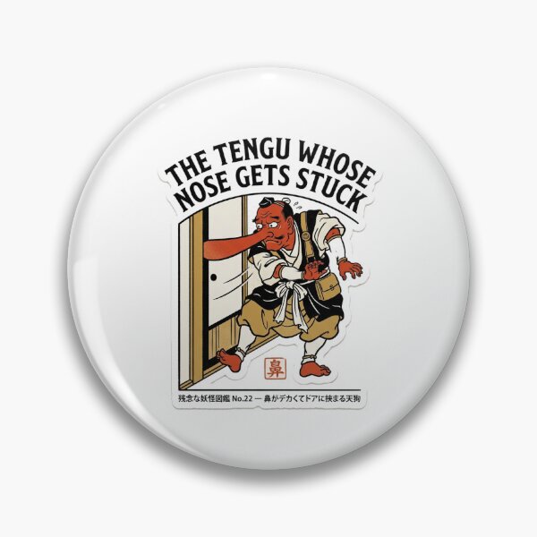 Item preview, The Tengu Whose Nose Gets Stuck — Funny Tengu Yokai Tee designed and sold by nurusubetei.