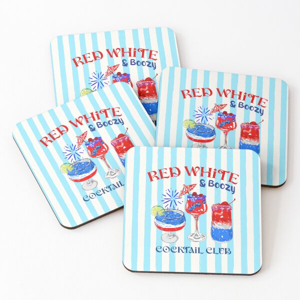 Item preview, Red White & Boozy Cocktail Club Patriotic Summer Bar Party designed and sold by MaiZephyr.