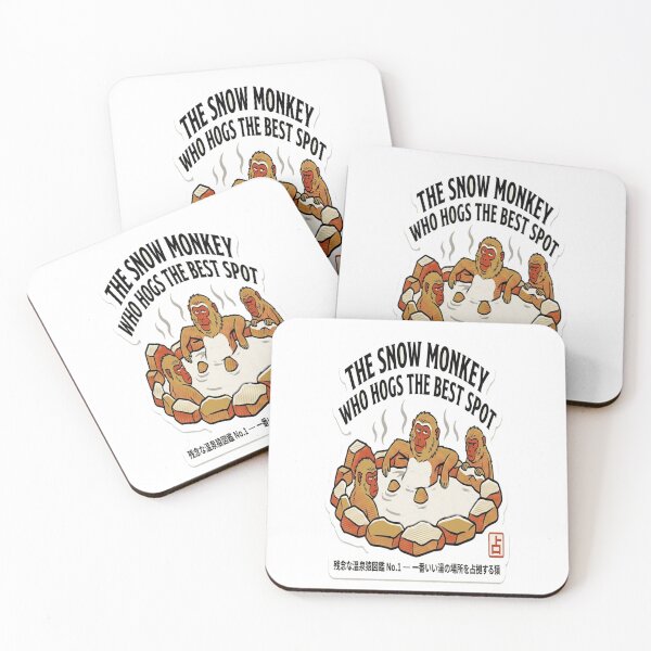 Item preview, The Snow Monkey Who Hogs the Best Spot — Funny Onsen Monkey Tee designed and sold by nurusubetei.