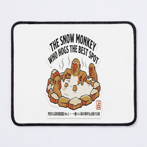 Item preview, The Snow Monkey Who Hogs the Best Spot — Funny Onsen Monkey Tee designed and sold by nurusubetei.