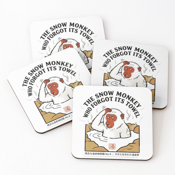 Item preview, The Snow Monkey Who Forgot Its Towel — Funny Onsen Monkey Tee designed and sold by nurusubetei.