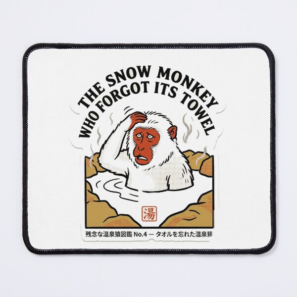 Item preview, The Snow Monkey Who Forgot Its Towel — Funny Onsen Monkey Tee designed and sold by nurusubetei.