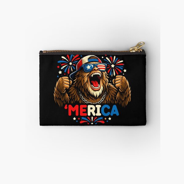 Item preview, Retro Vintage 4th of July Bigfoot American Flag Sasquatch designed and sold by PixelMarrero.