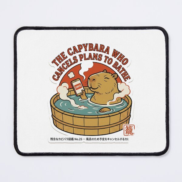Item preview, The Capybara Who Cancels Plans to Bathe — Funny Capybara Tee designed and sold by nurusubetei.