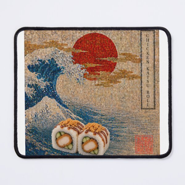 Item preview, Chicken Katsu Roll — Ukiyo-e Japanese Sushi Art Tee designed and sold by nurusubetei.