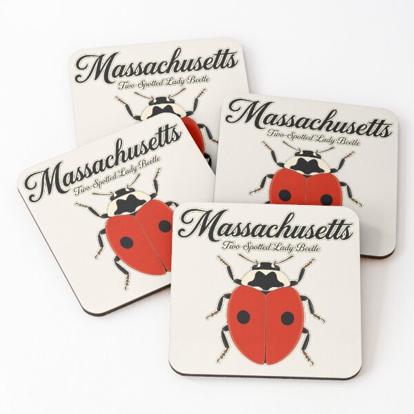 Item preview, Massachusetts Two-Spotted Lady Beetle Retro Poster designed and sold by The-Drip-Studio.