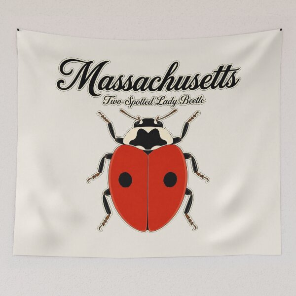 Item preview, Massachusetts Two-Spotted Lady Beetle Retro Poster designed and sold by The-Drip-Studio.