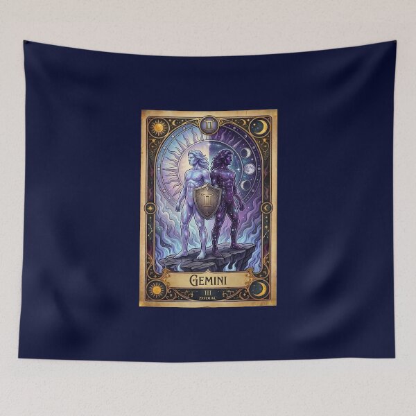 Item preview, Gemini Zodiac Tarot Card Vintage Fantasy Art designed and sold by DeerHouse.