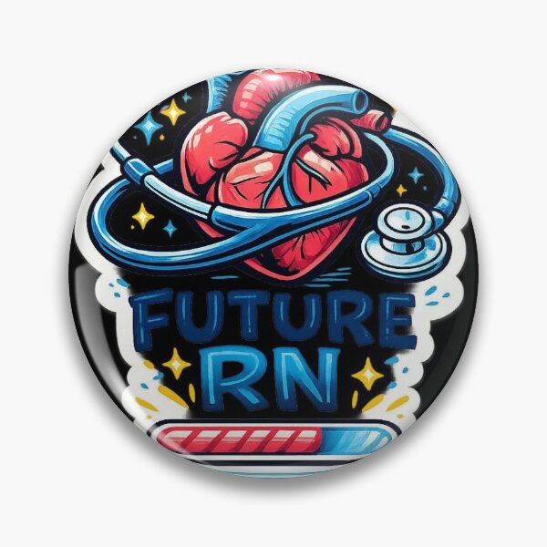 Item preview, Future RN - Stethoscope and Heart Sticker  designed and sold by HarvirPanag.