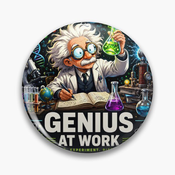 Item preview, Funny Genius At Work Male Scientist Design designed and sold by Genius Geek.