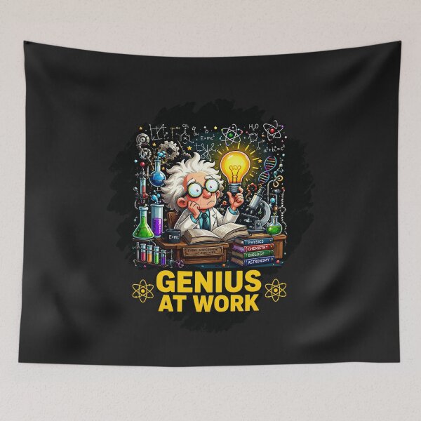 Item preview, Genius At Work Male Scientist Design designed and sold by Genius Geek.