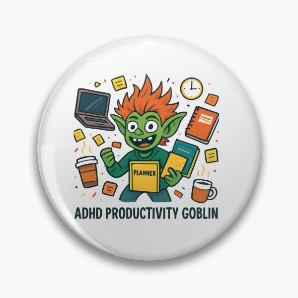 Item preview, ADHD Productivity Goblin designed and sold by GarguaSHP.