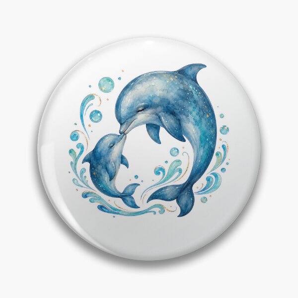 Item preview, Watercolor Mother And Baby Dolphin designed and sold by Passionread.