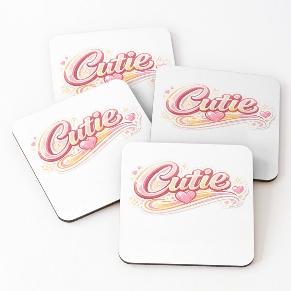 Item preview, Cutie Sticker | Cute Kawaii Typography Design | Sweet Girly Quote Art designed and sold by Nilucreations.
