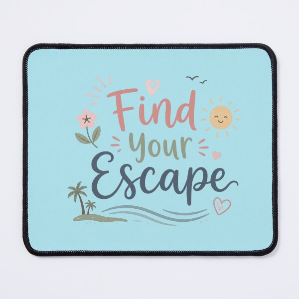 Item preview, Find Your Escape Cute Travel Quote Design | Wanderlust Adventure Typography | Beach Vacation Aesthetic Sticker & T-Shirt designed and sold by Sanika arts .