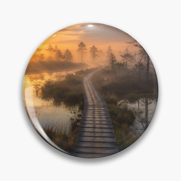 Item preview, Mystical Wetland Boardwalk at Sunrise designed and sold by Pond21.