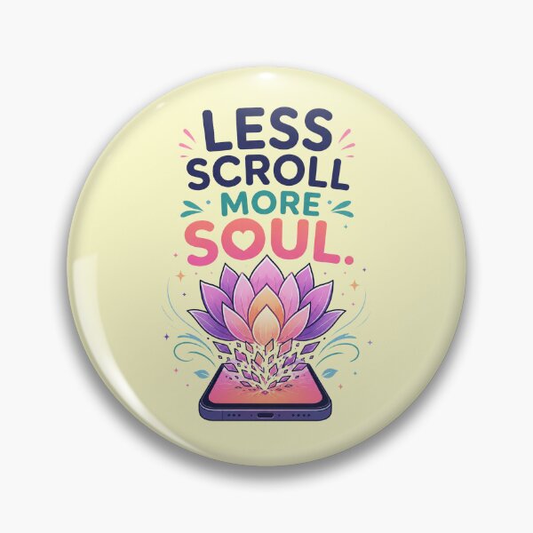 Item preview, Less Scroll More Soul – Digital Detox Lotus Transformation Design designed and sold by warlistop.
