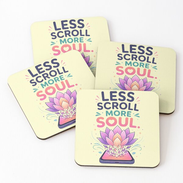 Item preview, Less Scroll More Soul – Digital Detox Lotus Transformation Design designed and sold by warlistop.